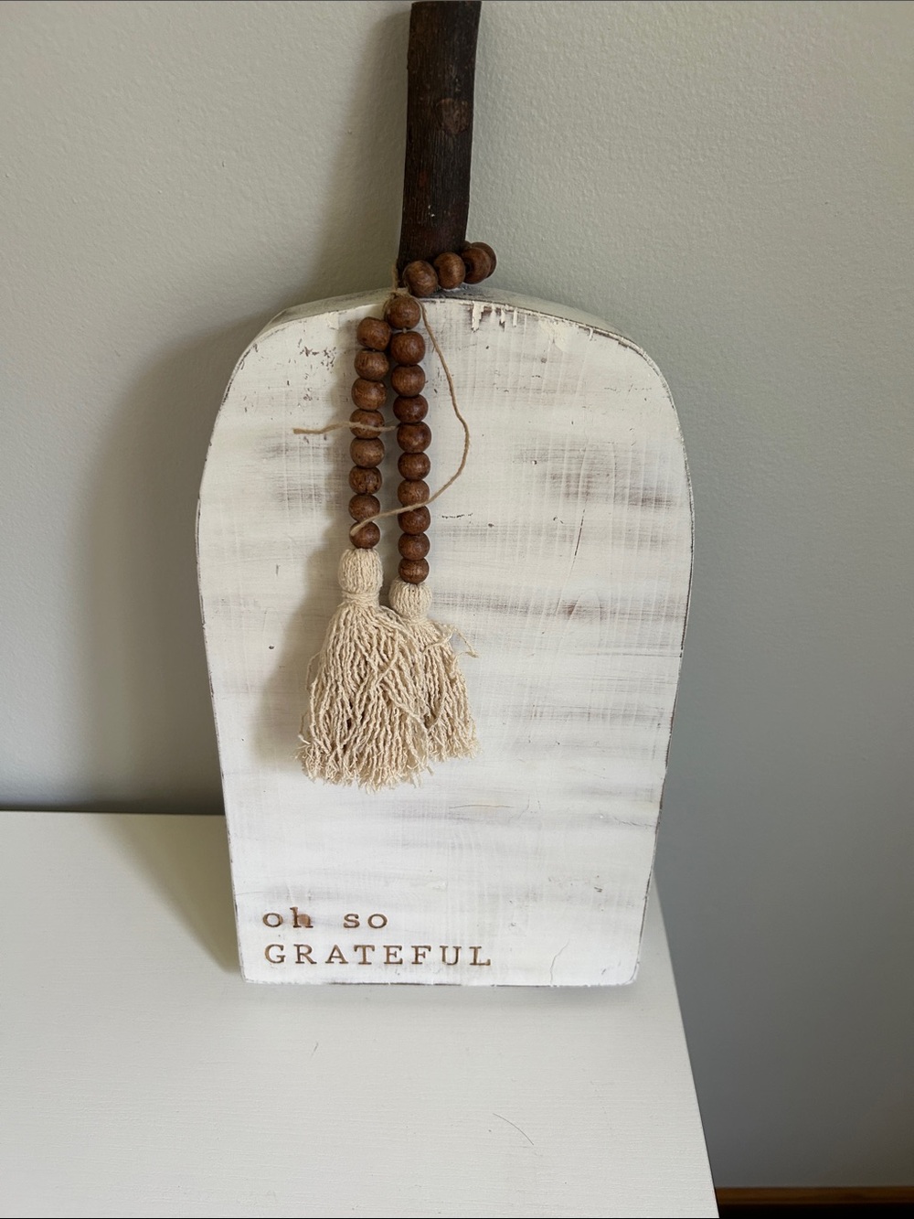 Oh So Grateful White Rustic Wall Decor